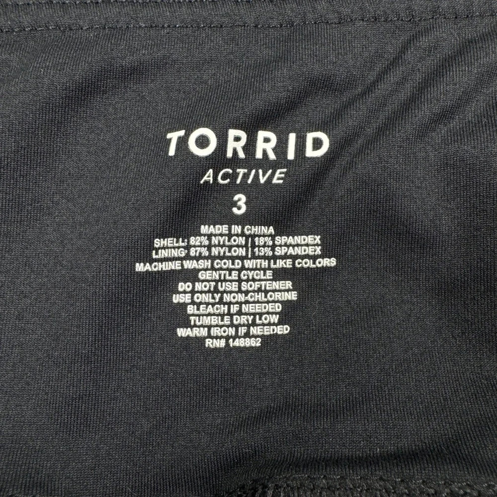 Torrid Women's Skort Active Crossover Waistband Black Size 3 Plus Athletic Skirt